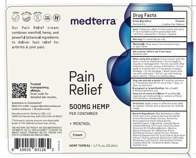 Package Label (500mg Hemp Menthol Cream)